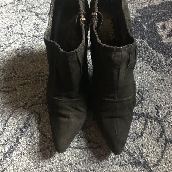 Prada black suede booties Size 8/38 - Picture 2 of 8